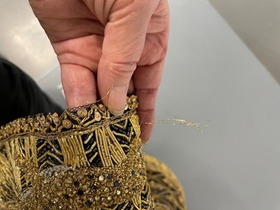 Lot 218 - A fine Chanel couture by Karl Lagerfeld gold embroidered 'leopard' dress, Spring-Summer 1996
