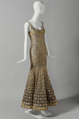Lot 218 - A fine Chanel couture by Karl Lagerfeld gold embroidered 'leopard' dress, Spring-Summer 1996