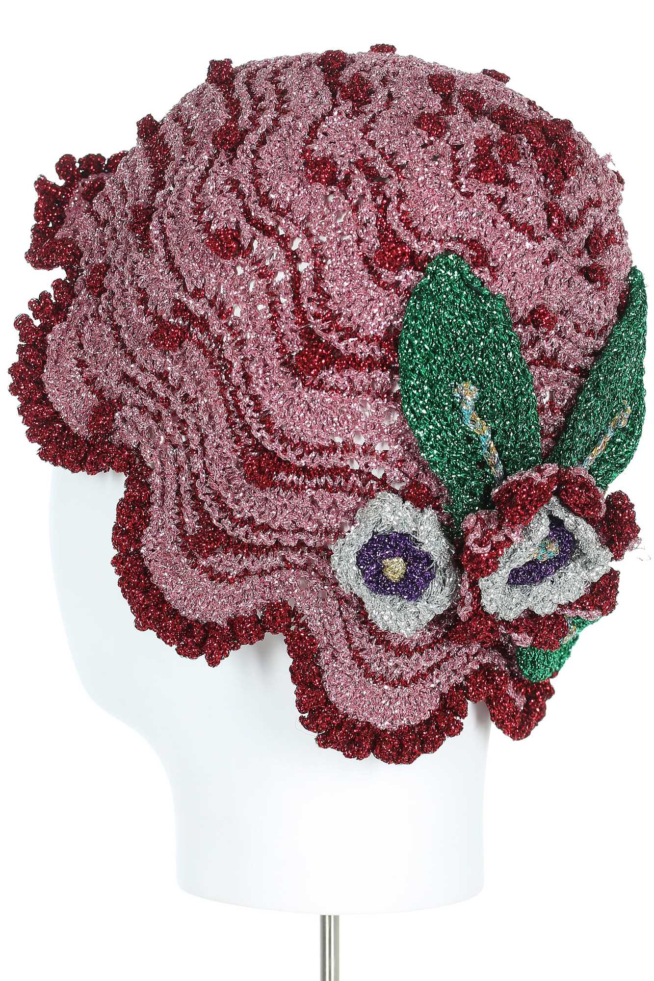 Lot 206 - A Vivienne Westwood knitted lurex hat, 'On Liberty' collection, Autumn-Winter 1994-95
