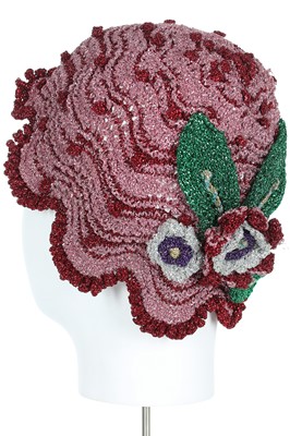Lot 206 - A Vivienne Westwood knitted lurex hat, 'On Liberty' collection, Autumn-Winter 1994-95
