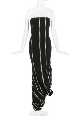 Lot 210 - A rare John Galliano striped wool sheath, 'Dolores' collection, Autumn-Winter 1995-96