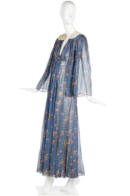 Lot 129 - An Ossie Clark/Celia Birtwell printed chiffon dress, 1970s