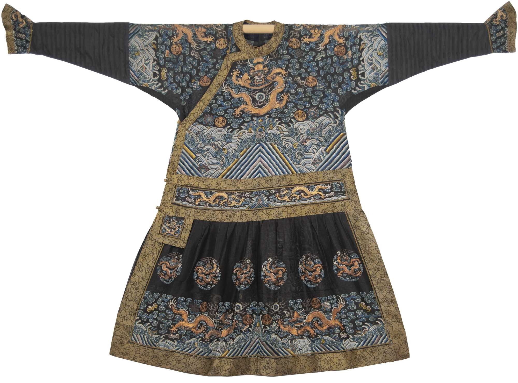 Lot 264 - An embroidered summer formal robe or Chaofu, Chinese, 19th century