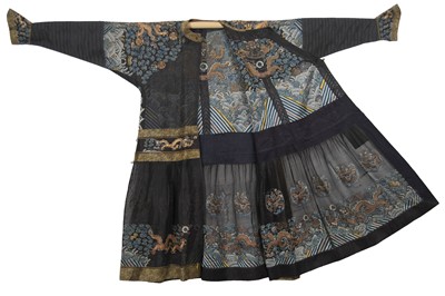 Lot 264 - An embroidered summer formal robe or Chaofu, Chinese, 19th century
