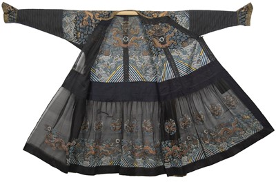 Lot 264 - An embroidered summer formal robe or Chaofu, Chinese, 19th century