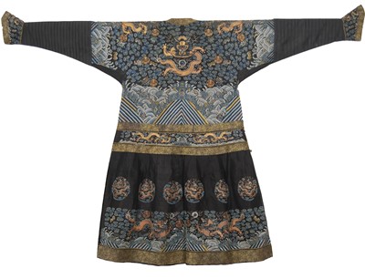 Lot 264 - An embroidered summer formal robe or Chaofu, Chinese, 19th century