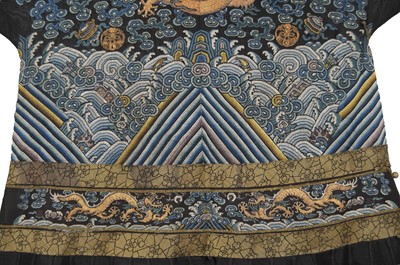 Lot 264 - An embroidered summer formal robe or Chaofu, Chinese, 19th century