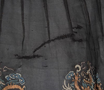 Lot 264 - An embroidered summer formal robe or Chaofu, Chinese, 19th century