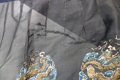 Lot 264 - An embroidered summer formal robe or Chaofu, Chinese, 19th century