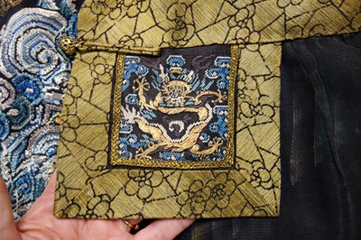 Lot 264 - An embroidered summer formal robe or Chaofu, Chinese, 19th century
