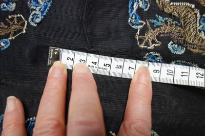 Lot 264 - An embroidered summer formal robe or Chaofu, Chinese, 19th century