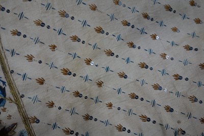 Lot 35 - Three men's embroidered silk waistcoats, late 18th-early 19th century