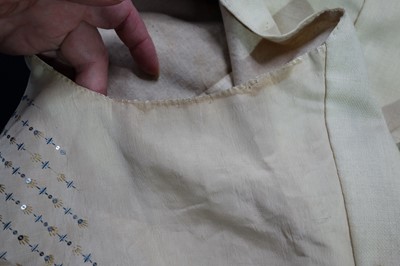Lot 35 - Three men's embroidered silk waistcoats, late 18th-early 19th century