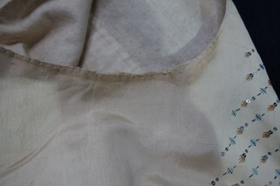 Lot 35 - Three men's embroidered silk waistcoats, late 18th-early 19th century
