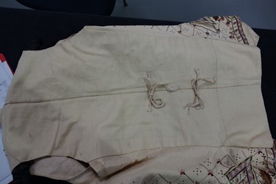 Lot 35 - Three men's embroidered silk waistcoats, late 18th-early 19th century