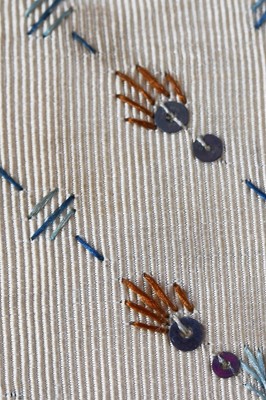 Lot 35 - Three men's embroidered silk waistcoats, late 18th-early 19th century