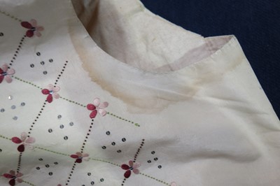 Lot 35 - Three men's embroidered silk waistcoats, late 18th-early 19th century