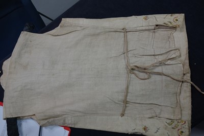 Lot 35 - Three men's embroidered silk waistcoats, late 18th-early 19th century