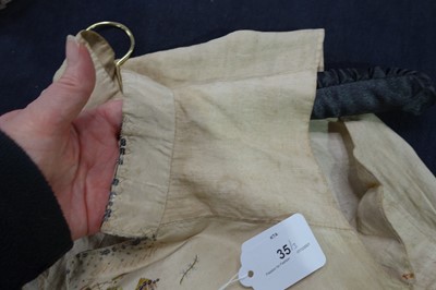 Lot 35 - Three men's embroidered silk waistcoats, late 18th-early 19th century