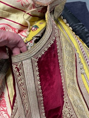 Lot 255 - A finely-embroidered crimson velvet Piri Piri wedding robe, Albanian, Ottoman, late 19th century