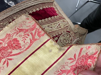 Lot 255 - A finely-embroidered crimson velvet Piri Piri wedding robe, Albanian, Ottoman, late 19th century