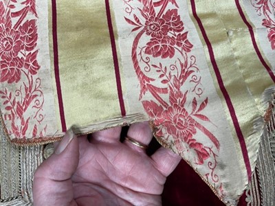 Lot 255 - A finely-embroidered crimson velvet Piri Piri wedding robe, Albanian, Ottoman, late 19th century