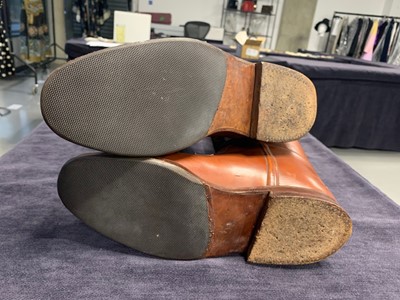 Lot 40 - A pair of gentleman's brown leather riding boots, early 20th century