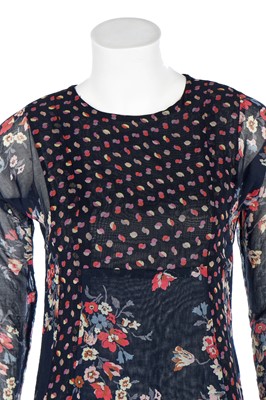 Lot 134 - A Thea Porter floral-printed cotton-gauze dress, 1971-72