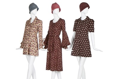 Lot 116 - A group of Biba clothing in mainly muted shades of brown, pink and blue, 1960s-70s