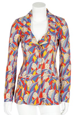 Lot 121 - A Biba art-deco printed cotton jacket, circa 1970