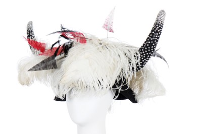 Lot 233 - A Vivienne Westwood felt hat with Swarovski crystal-covered horns, 2008