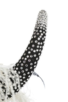 Lot 233 - A Vivienne Westwood felt hat with Swarovski crystal-covered horns, 2008