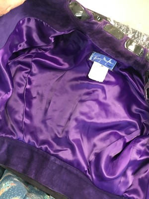 Lot 349 - A Thierry Mugler purple suede jacket, 'Les Infernales'/ 'She Devils' collection, Autumn-Winter 1988-89