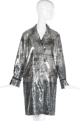 Lot 164 - A Tomasz Starzewski ombré sequined coat, 2000s