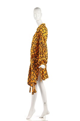 Lot 358 - A fine Westwood/McLaren squiggle print shirt and sash, 'Pirate' collection, Autumn-Winter 1981-82
