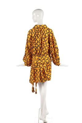 Lot 358 - A fine Westwood/McLaren squiggle print shirt and sash, 'Pirate' collection, Autumn-Winter 1981-82