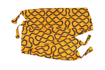 Lot 358 - A fine Westwood/McLaren squiggle print shirt and sash, 'Pirate' collection, Autumn-Winter 1981-82