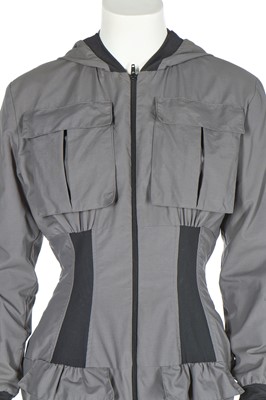 Lot 227 - A BodyMap grey nylon hooded dress, circa 1987