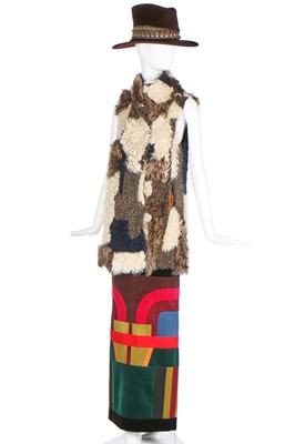 Lot 173 - A Tom Ford patchwork denim skirt, Autumn-Winter 2015