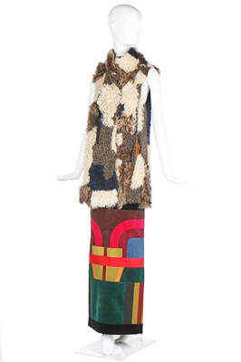 Lot 173 - A Tom Ford patchwork denim skirt, Autumn-Winter 2015