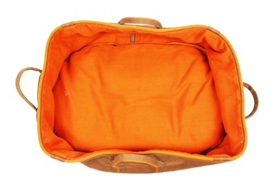 Lot 132 - An Hermès canvas cushioned dog bed, modern