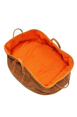 Lot 132 - An Hermès canvas cushioned dog bed, modern