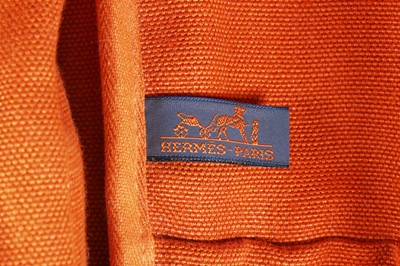 Lot 132 - An Hermès canvas cushioned dog bed, modern