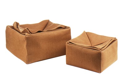 Lot 132 - An Hermès canvas cushioned dog bed, modern