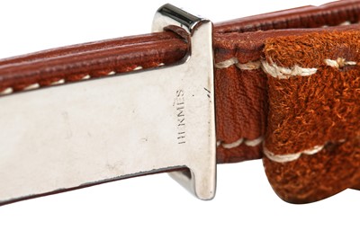 Lot 131 - An Hermès suede and leather belt-bag, 2000