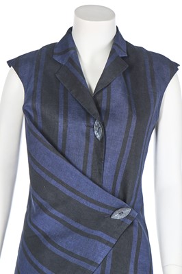 Lot 161 - A John Galliano striped cotton shorts ensemble, Spring-Summer 1990
