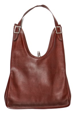 Lot 127 - An Hermès brown Swift leather Massi bag, modern
