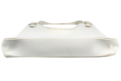 Lot 126 - An Hermès white Fjord leather Massi bag, modern