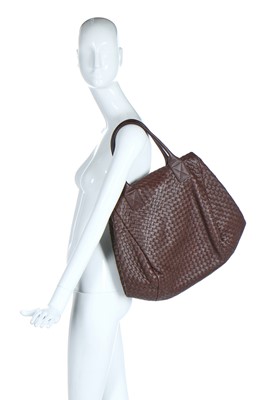 Lot 133 - A Bottega Veneta woven brown leather bag, modern