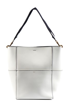 Lot 137 - A Céline Sangle off-white leather handbag, modern